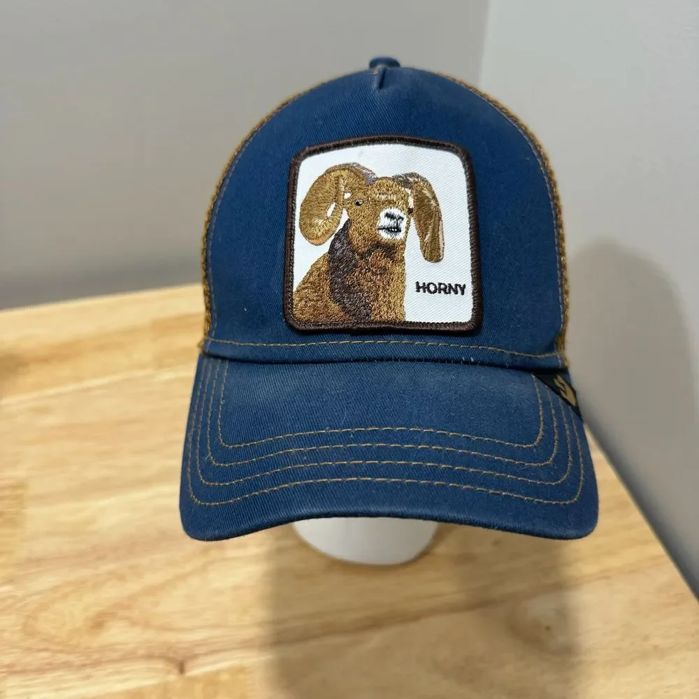 Goorin bros The Farm Exclusive HORNY Big Horn Ram Trucker Hat Authentic Limited - Picture 1 of 9